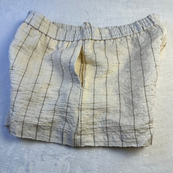Zara Women’s Wrinkle Effect Striped Shorts Size Small Light Airy Bohocore - Picture 14 of 14